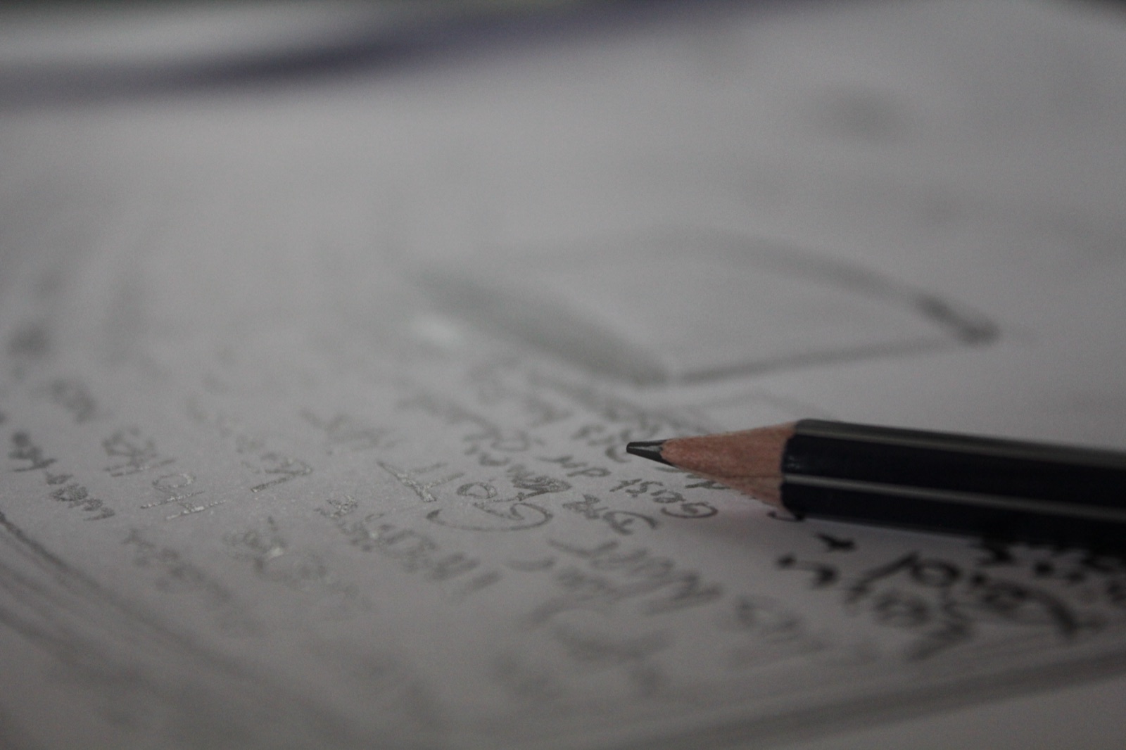 Predigtmanuskript mit Bleistift
